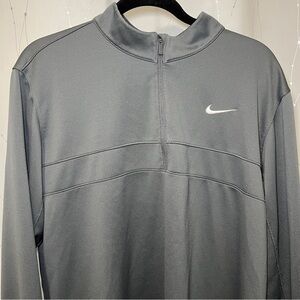 Nike Dri Fit 1/4 Zip Pullover Mens XL  Gray Sweatshirt Running Athletic Solid